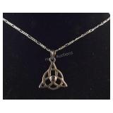 Sterling silver necklace 18in
