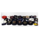 Baseball hats, mostly US Navy, also includes