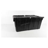 Industrial tote with interlocking lid, 24" × 15"