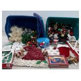 Christmas decor, glass ornaments, garland,