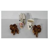 Angel decor, includes planter, figurine,