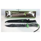 Tac assault knife with case