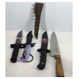 Four knives, Ekco eterna, all gave some, Frost