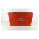 Sterilite 45 gallon tote with latching lid on