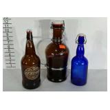Swing top 64 oz. growler, two swing top 32 oz.