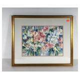 Floral print by Carolyn Miller, signed and