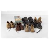 Vintage shoes, five children