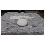 Queen size bedding, duvet, comforter,  two euro