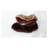 Two fur neck wraps