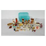 Doll house furniture, includes chairs, tables,