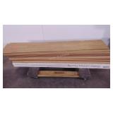 Shaw glueless laminate flooring, wheeled cart