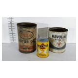 Motor oil cans, Esso can is 10" tall, condition
