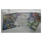 Pokemon and Lego Star Wars posters in plastic