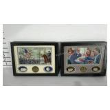Battle of Gettysburg framed display mementos, 8.5