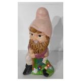 Ceramic garden gnome, 18"