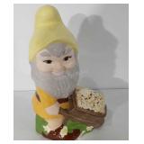 Ceramic garden gnome, 17"