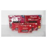 Holiday decor, five boxes of Christmas lights -