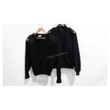 Navy uniform sweater size Large and lined jacket
