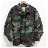 Military Camo coat with liner, size medium