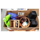 Skid lot: books, vases, wine glasses, glassware,