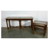 Glass top table project group, 55 x 16 x 27 sofa