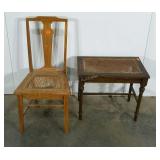 Caned furniture project group, chair and