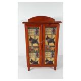 Wooden doll sized closet, 18x12.5x7.5