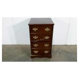 Wooden hanging file cabinet, finish wear as shown