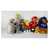 Stuffed animals, includes Simpsons characters,