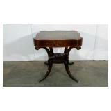 Accent table, faux drawers, metal feet, 26 x 26 x