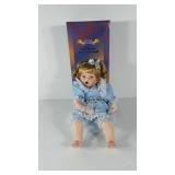 Porcelain doll, fine bisque porcelain doll, new