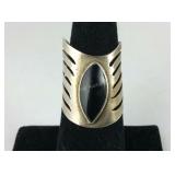 Sterling silver and onyx ring size 7.5