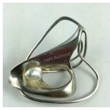 Sterling silver modernist pin