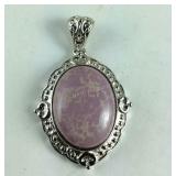 Phosphosiderite pendant platinum over copper