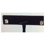 Brazilian citrine solitaire stud earrings