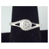 Size 9 White moissanite split shank rose gold