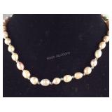 8mm freshwater cultured pearl necklace 18in