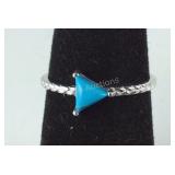 Sterling silver size 7 ring with stone