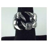 Size 7 stainless steel claw ring