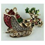 Multi color Austrian crystal enameled Goldtone