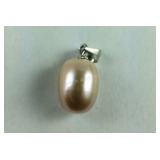 Sterling silver 9-11mm purple freshwater pearl