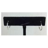 Sterling silver hoop earrings
