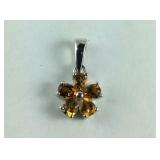 Sterling silver Serra gaucha citrine floral
