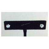 Sterling 1.24ct sky blue topaz solitaire 5mm stud