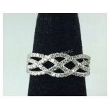 Size 5 Sterling.35ct simulated diamond ring