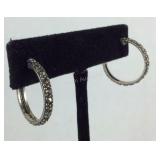 Sterling silver hoop earrings