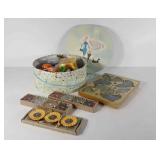 Hat box full of floating candles