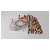 Crafting supplies, knitting needles, crochet