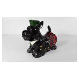 Scottish Terrier wearing a kilt cookie jar