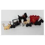 Scottish Terrier decor group, figurines, pencil
